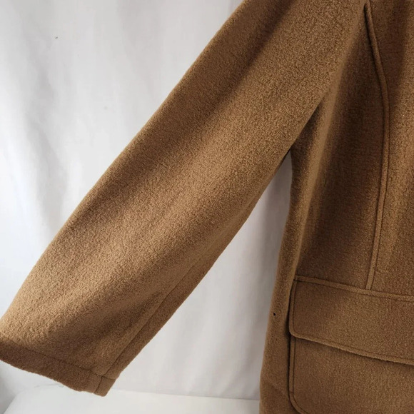 LL Bean Womens Beige  Wool Coat Size 1X - Picture 6 of 11